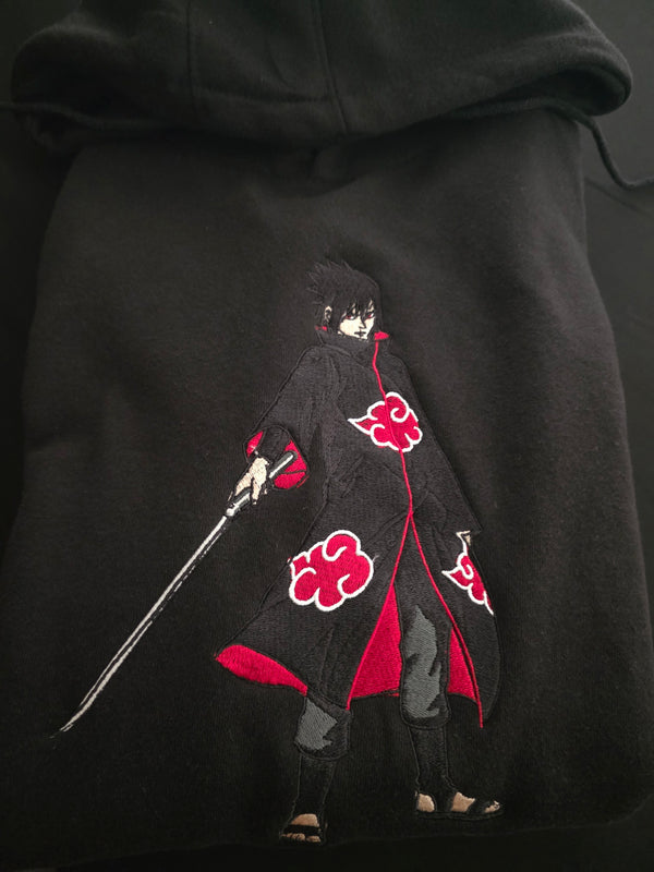 Sasuke Akatsuki Embroidered Hoodie - AlkhemistVision