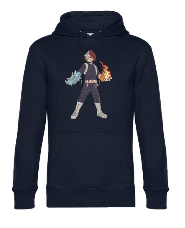 Shoto Todoroki Embroidered Hoodie - AlkhemistVision