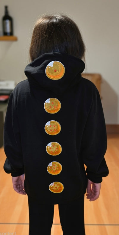Goku & Seven Dragonballs Embroidered Hoodie