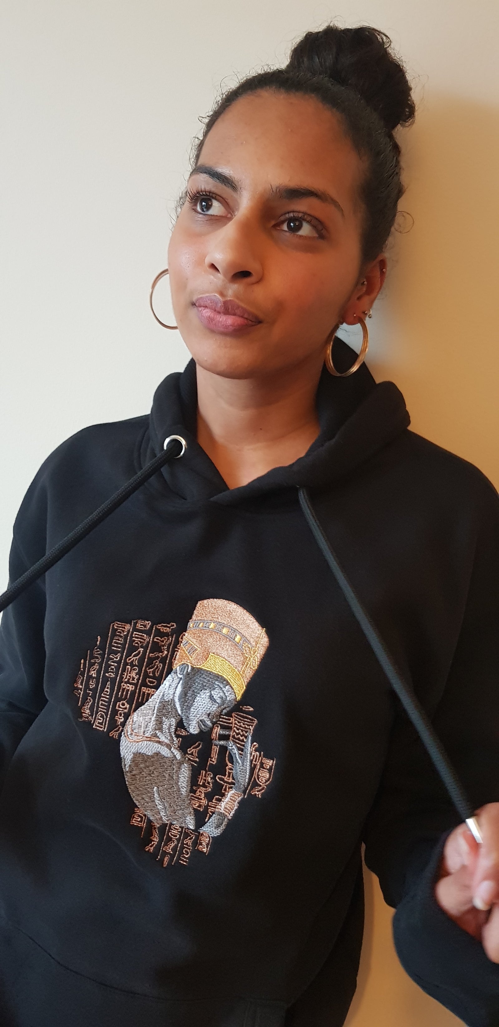 Nefertiti Embroidered Hoodie Rose Gold Edition - AlkhemistVision