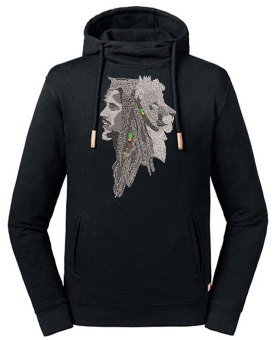Embroidered Bob Marley & the Lion of Judah Hoodie - AlkhemistVision