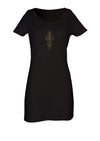 Chakra Embroidered Tshirt Dress (Gold Edition) - AlkhemistVision