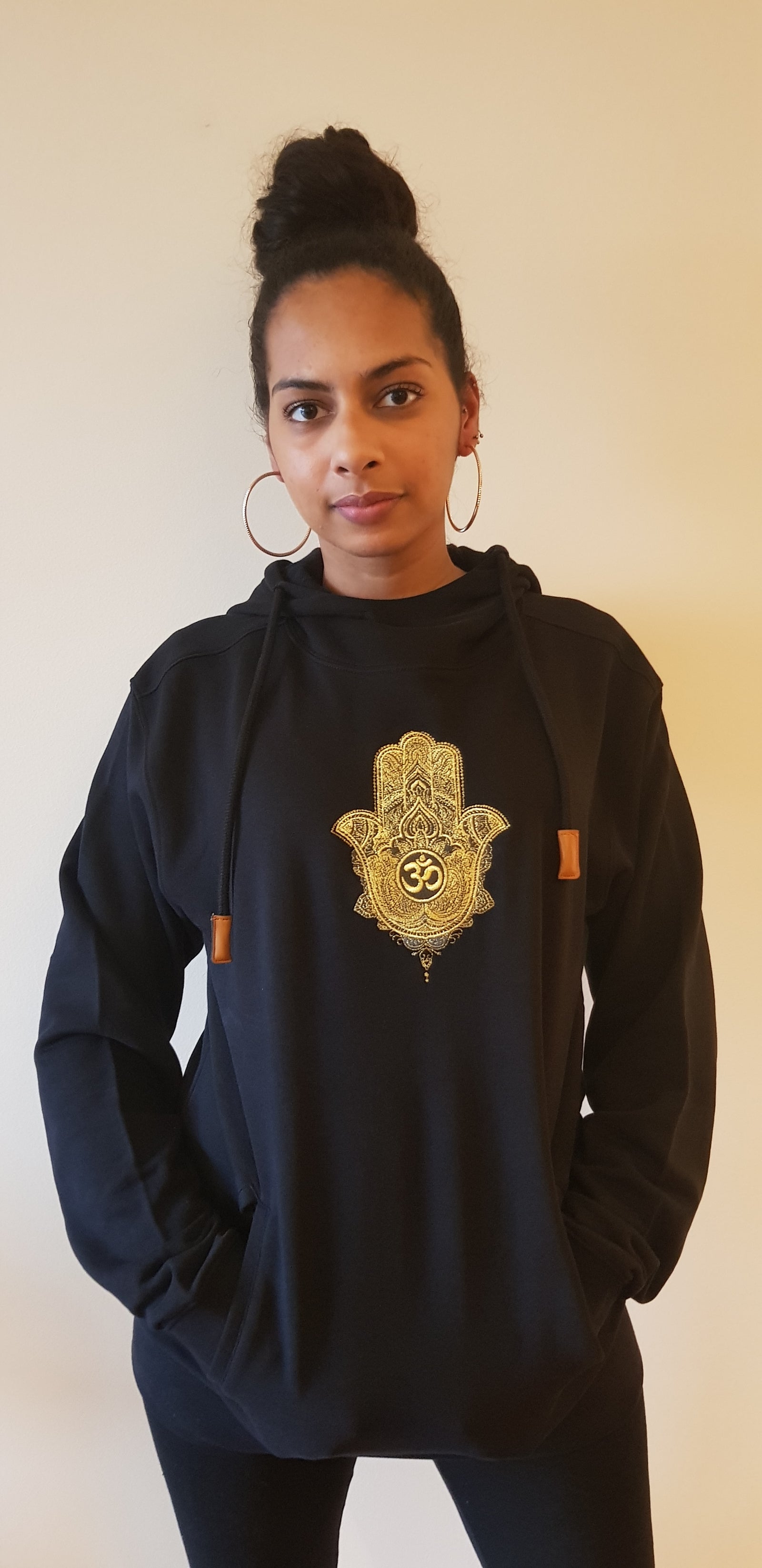 Hand of Fatima Embroidered Hoodie unisex - AlkhemistVision