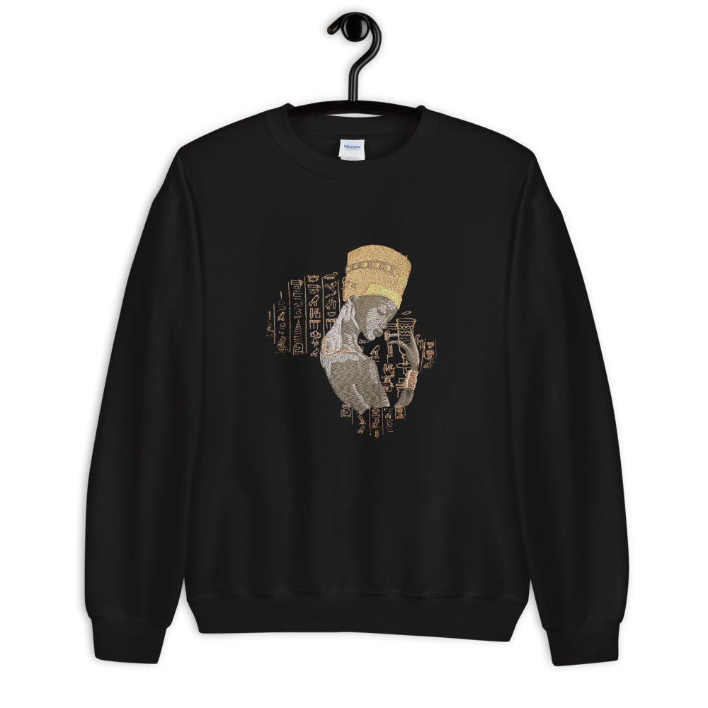 Nefertiti Embroidered Sweatshirt Rose Gold Edition - AlkhemistVision